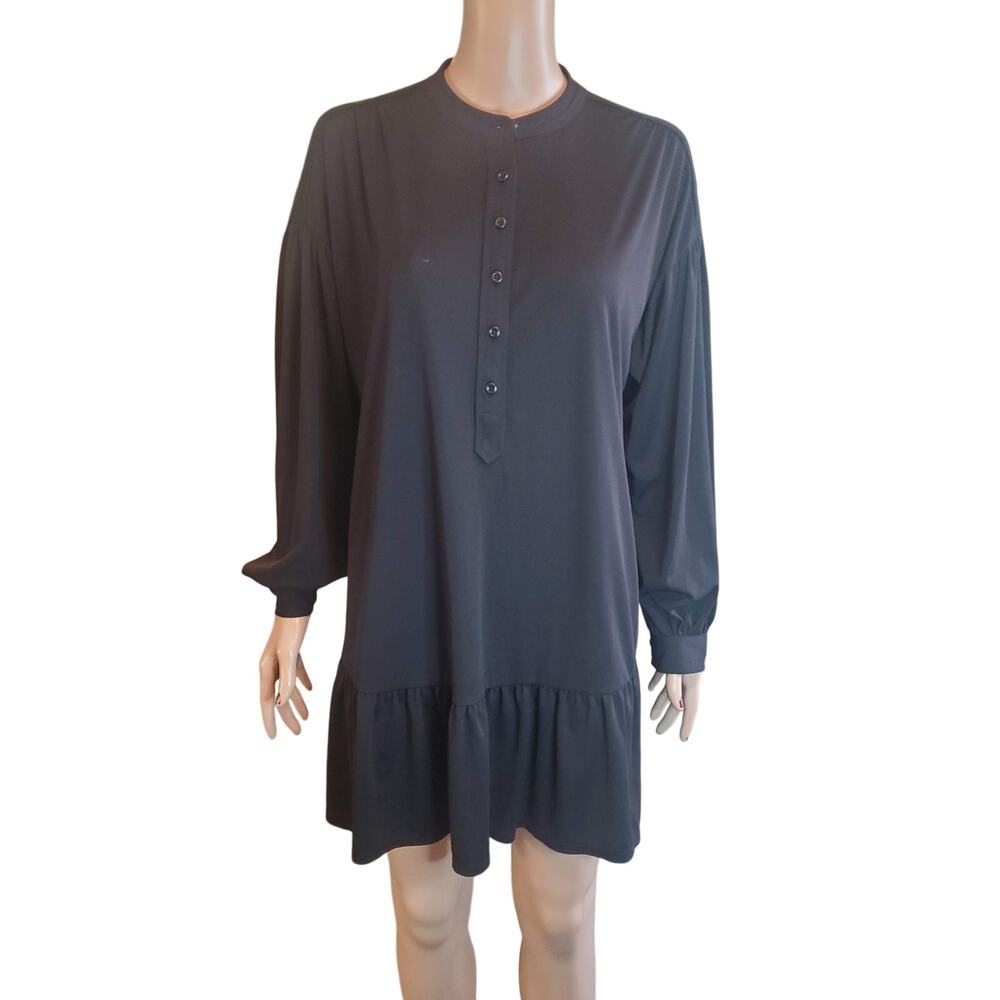 NEW Elizabeth & James Size S Oversized Drop Ruffle Waist Tunic Dress